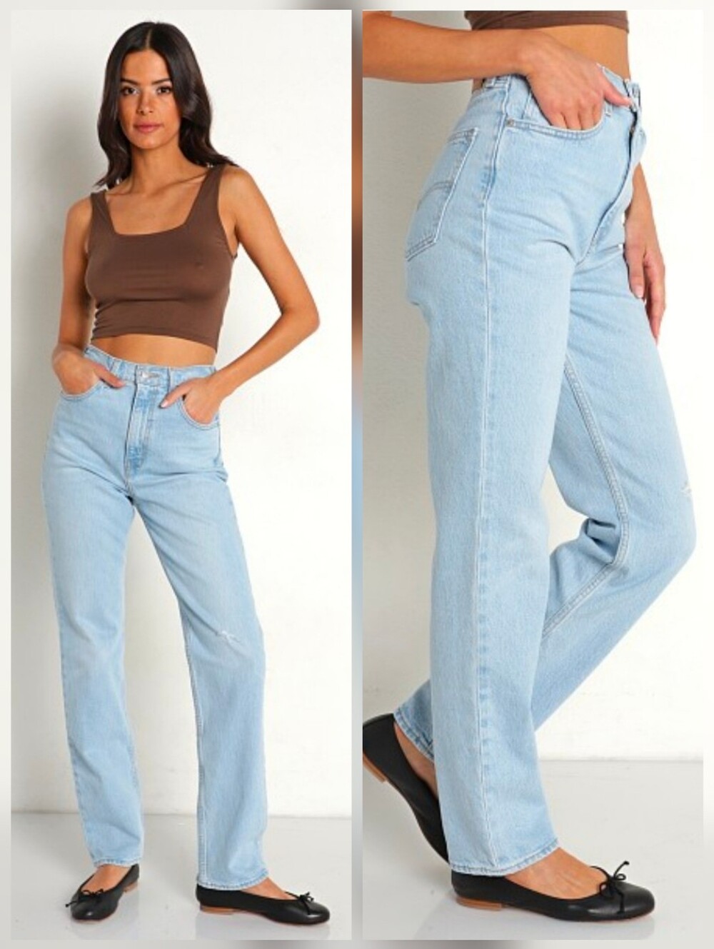 ❤️ LEVI'S PREMIUM 70's HIGH SLIM STRAIGHT JEANS IN MARIN HITS, 0 (25)